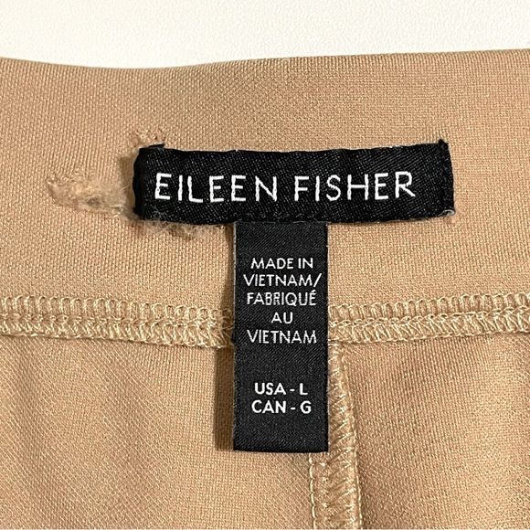 Eileen Fisher Wide Leg Ponte Pant Ankle Crop Pull On Biscuit Large / X-Large - Picture 14 of 16